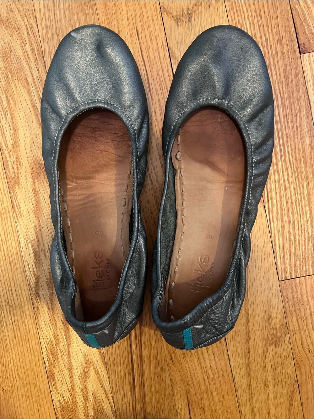 Tieks Slate Gray Leather Ballet